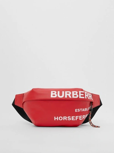 Shop Burberry Horseferry Pr In Bright Red/white