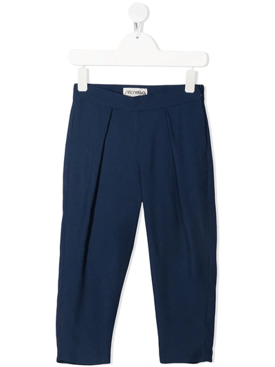 Shop Simonetta Crease Detail Trousers In Blue