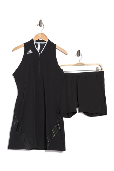 Shop Adidas Golf 3-stripes Sport Dress In Black