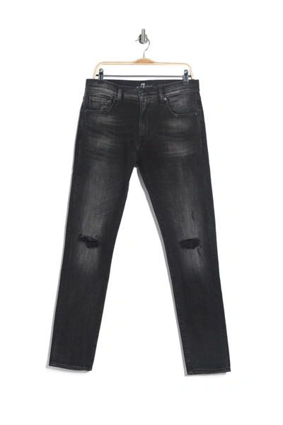 Shop 7 For All Mankind Paxtyn Distressed Skinny Jeans In Mullhollan