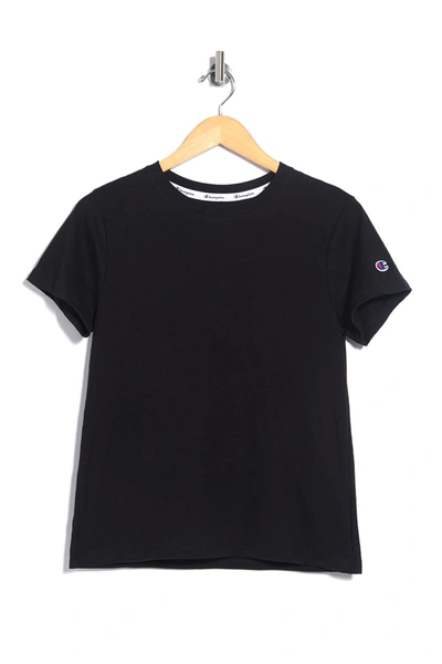 Shop Champion Letterman Block T-shirt In Black