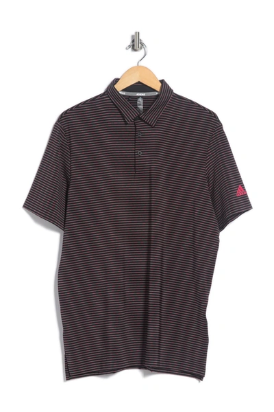 Shop Adidas Golf Ultimate Space Dye Polo In Black