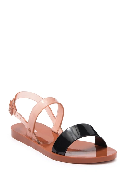 Shop Melissa Lip Adjustable Sandal In Brwn Black