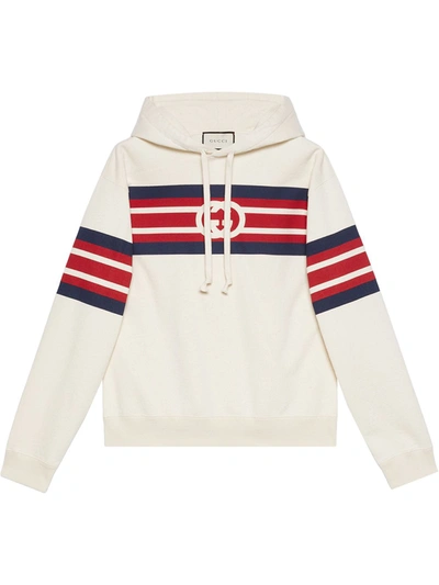 Shop Gucci Cotton Hoodie In Beige