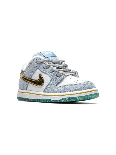 Shop Nike X Sean Cliver Sb Dunk Low Pro Qs (td) "holiday Special" Sneakers In Grey