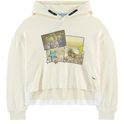 Shop Pepe Jeans Off White Stella Hoodie In Blue