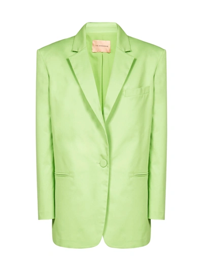 Shop Andamane Guia Cotton Gabardine Blazer In Acid Green