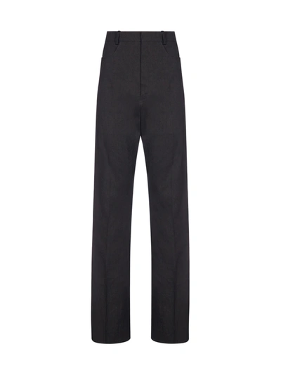Shop Jacquemus Sauge Hemp And Wool Trousers In Black