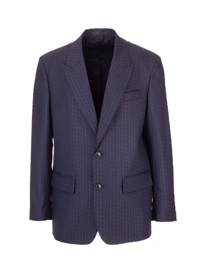 Shop Valentino Vltn Jacket In Blue