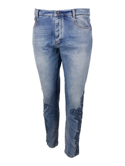 Shop Ermanno Scervino Drilled Details Jeans In Blue