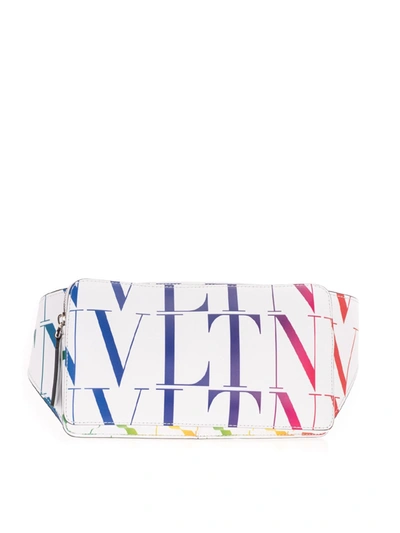Shop Valentino Vltn Times Logo Belt Bag In White
