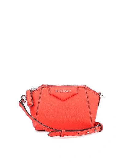 Shop Givenchy Antigona Nano Bag In Light Red
