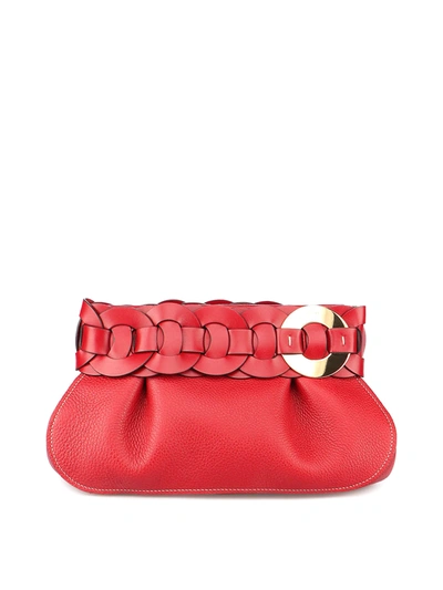 Shop Chloé Darryl Clutch In Red