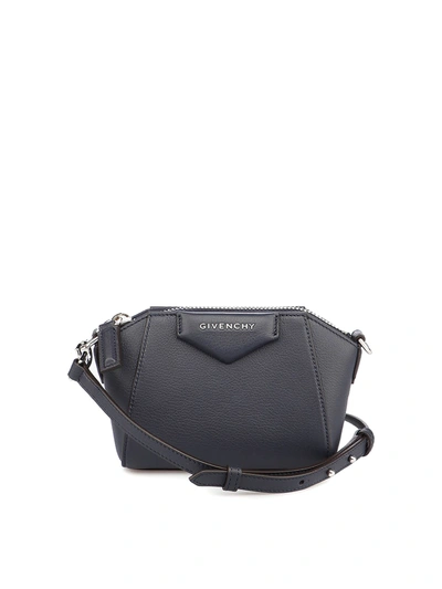 Shop Givenchy Antigona Nano Bag In Dark Blue