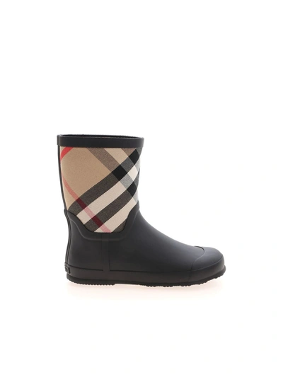 Shop Burberry Ranmoor Boots In Black In Beige