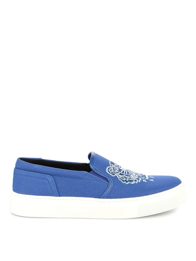 Shop Kenzo K-skate Slip-on Sneakers In Blue