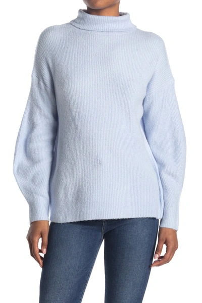 Shop French Connection Flossy Ribbed Turtleneck Sweater In Crystal Cl