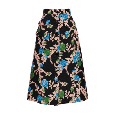 Shop La Doublej Peggy Skirt In Winter Rose Nero