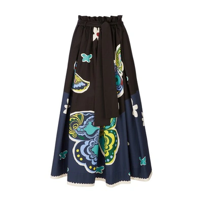 Shop La Doublej Sardegna Skirt In Butterfly Nero
