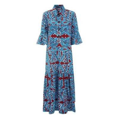 Shop La Doublej Artemis Dress In Parnaveg Turchese