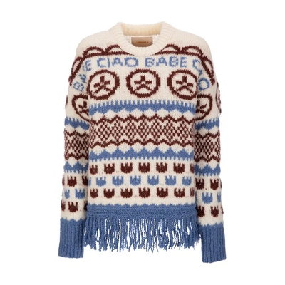 Shop La Doublej Engadina Sweater In Hippie Bianco