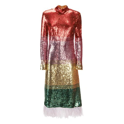 Shop La Doublej Gala Dress In Multicolor Oro