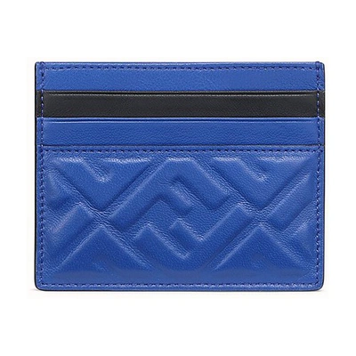 Shop Fendi Card Holder In Bleu