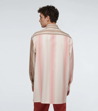 Loewe Oversized Contrasting Striped Shirt In Multicoloured
