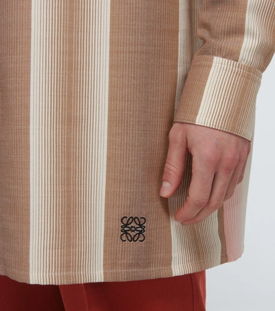 Loewe Oversized Contrasting Striped Shirt In Multicoloured