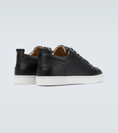 Christian Louboutin Rantulow Leather-trimmed Mesh Sneakers In Black