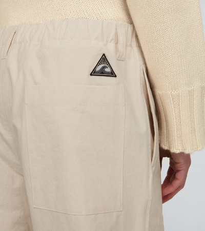 Jil Sander Wide-leg Cotton Pants In Beige