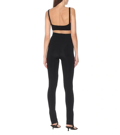 Khaite Roonie Stretch-knit Skinny Pants In Black
