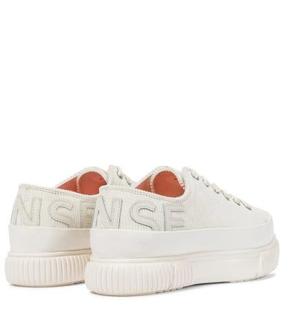 Shop Monse X Both Corduroy Platform Sneakers In White