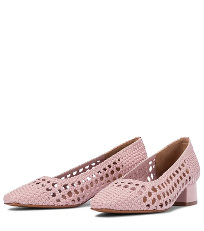 Shop Souliers Martinez Amapola Leather Pumps In Pink