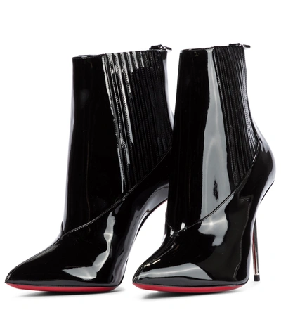 Shop Christian Louboutin Epic 100 Patent Leather Ankle Boots In Black