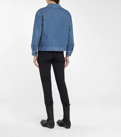 Shop Apc Nikkie Denim Jacket In Blue