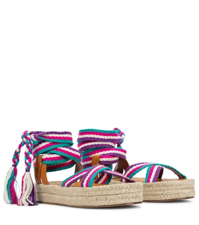Shop Isabel Marant Malay Espadrille Sandals In Multicoloured