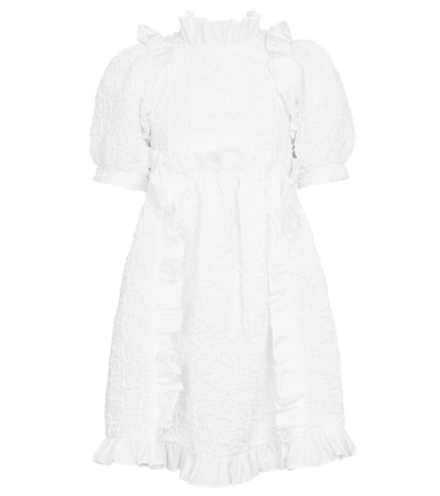 Shop Cecilie Bahnsen Lotta Cotton-blend Cloqué Minidress In White