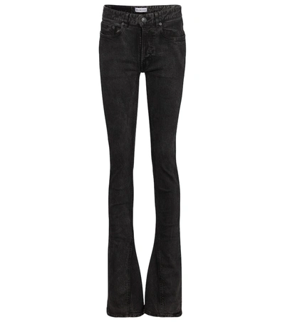 Shop Balenciaga Mid-rise Skinny Kick-flare Jeans In Black