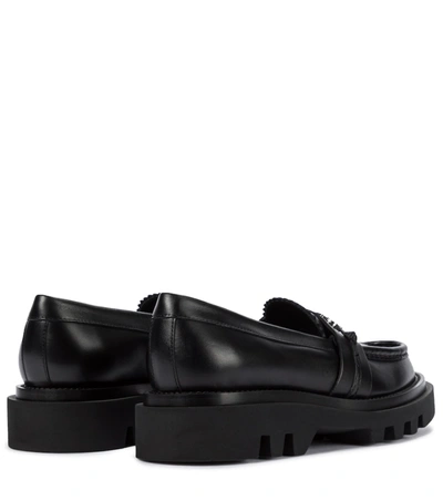 Shop Givenchy Elba Leather Loafers In Black