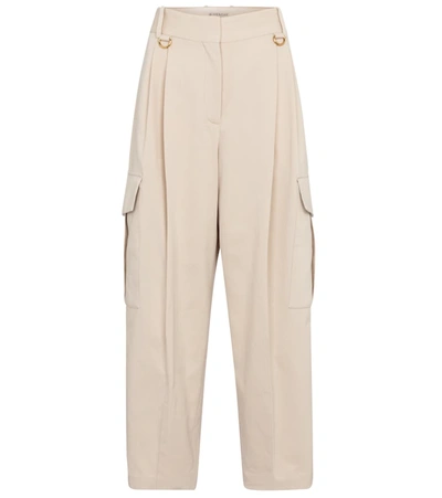 Shop Givenchy Cotton Cargo Pants In Beige