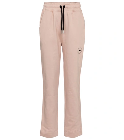 Shop Adidas By Stella Mccartney Drawstring Cotton Sweatpants In Pink