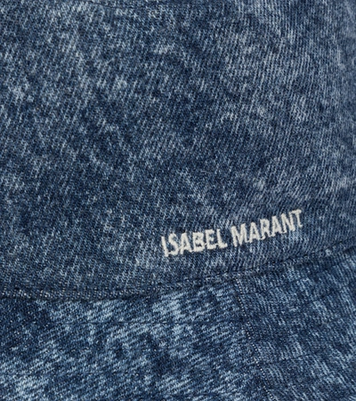 Shop Isabel Marant Haley Denim Bucket Hat In Blue