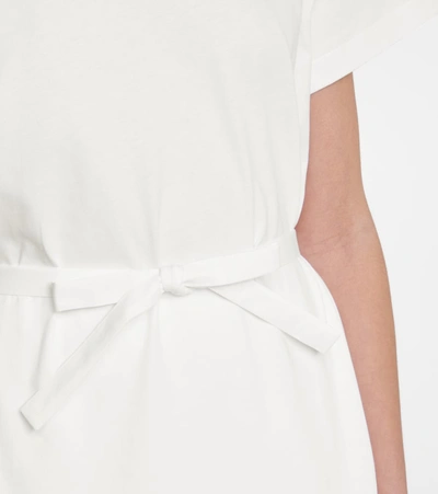 Shop Alaïa Peplum Cotton T-shirt In White