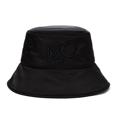 Shop Moncler Logo Gabardine Bucket Hat In Black