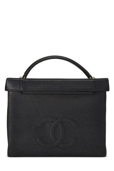 Pre-owned Chanel Black Caviar Vanity Large
