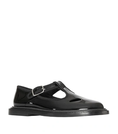 Shop Burberry Patent Leather T-bar Shoes