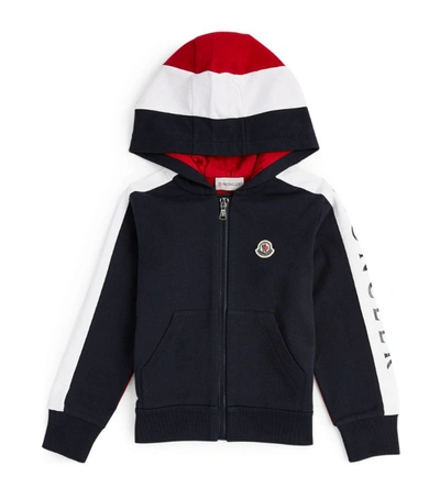 Shop Moncler Logo Zip-up Hoodie (12-14 Years)