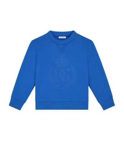 Shop Dolce & Gabbana Kids Cotton Sweatshirt (8-12 Years)
