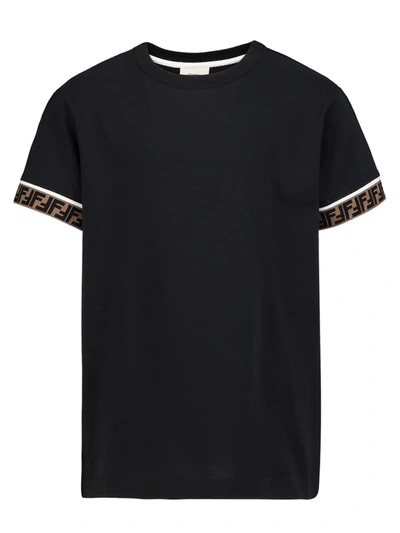 Shop Fendi Kids T-shirt For For Boys And For Girls In Black